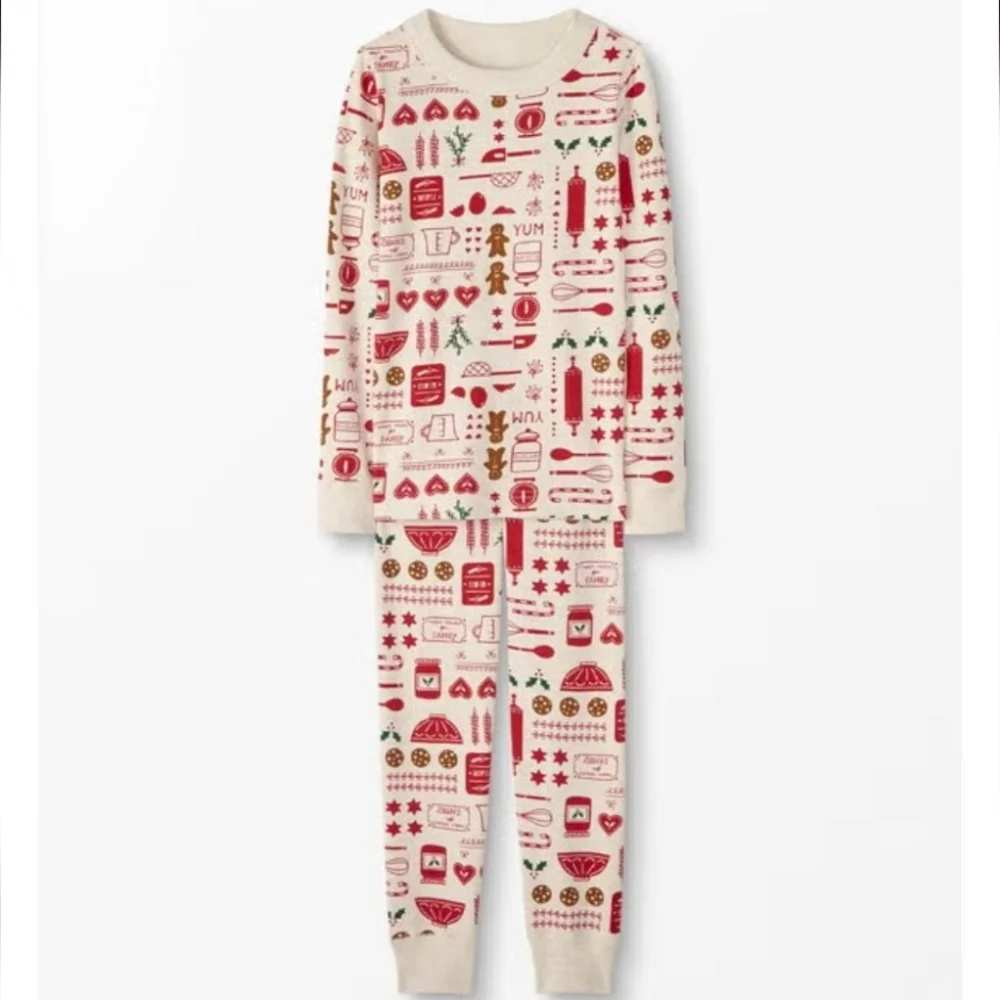 Hanna Andersson Long John Pajama Set In Get Baking Size 2